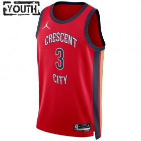 Camiseta Niños NBA New Orleans Pelicans CJ McCollum 2023-24 Jordan Statement Edition Rojo Swingman